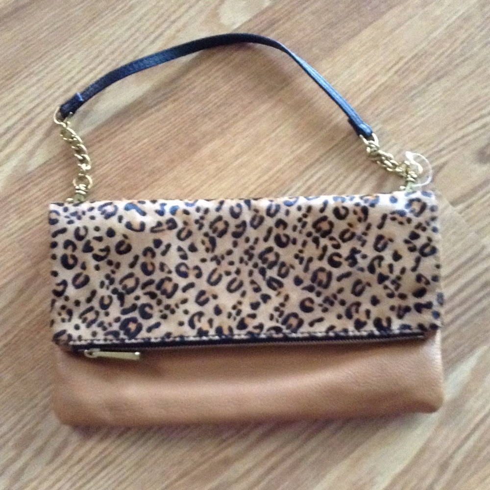 Fossil Leather Cheetah Clutch